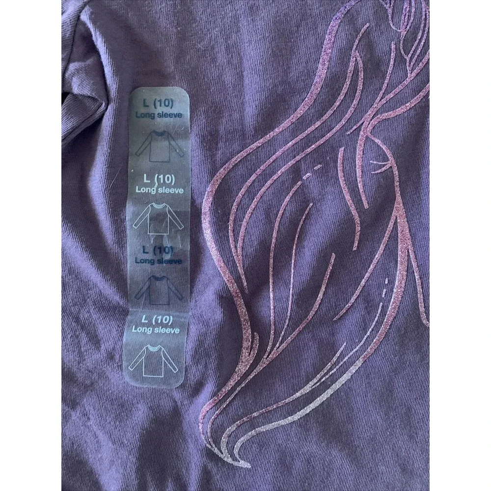 GAP KIDS T-Shirt bundle girls L (10/12) Purple Ombre Sparkle Unicorn Long Sleeve
